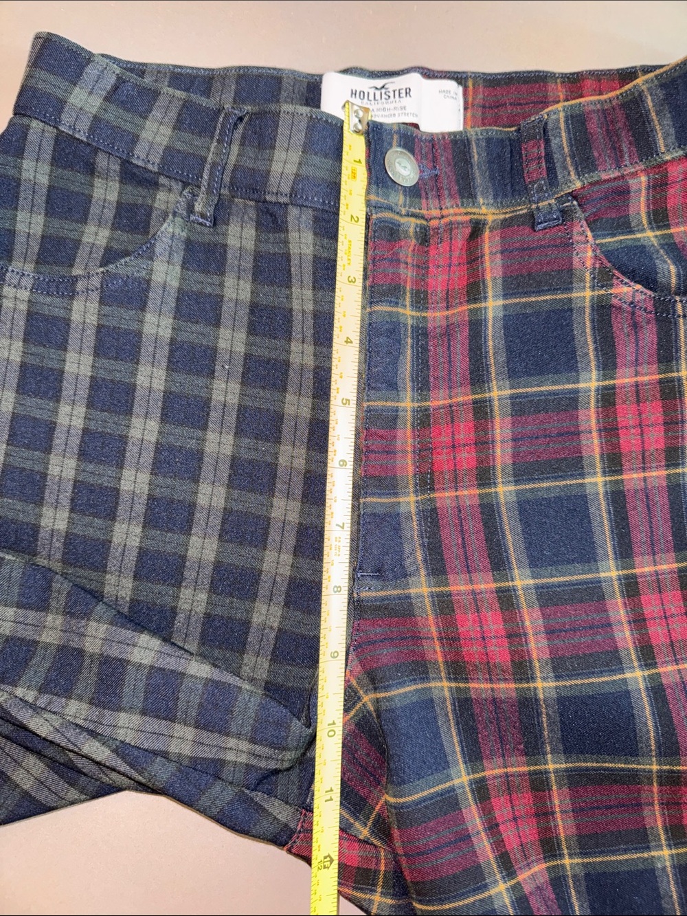 Hollister Ultra High Rise Two Tone Plaid Pants Size Small - Picture 11 of 12